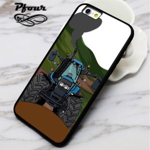 Cover per cellulare TRATTORE  BLU  cartoon