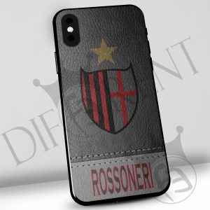Cover per cellulare tifosi Milan Effetto Pelle