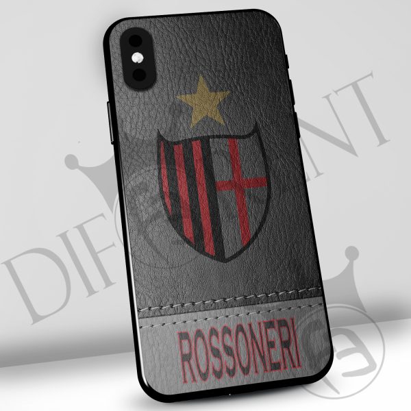 Cover per cellulare tifosi Milan Effetto Pelle