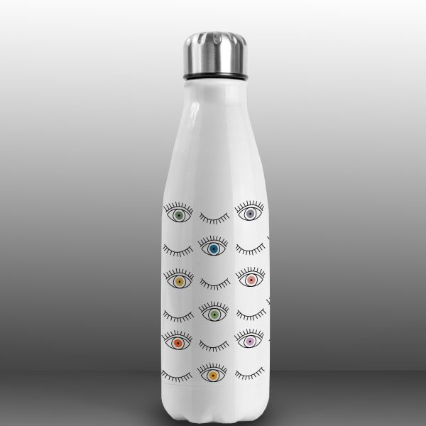 Bottiglia Termica Occhi, personalizzata con nome 500 ml