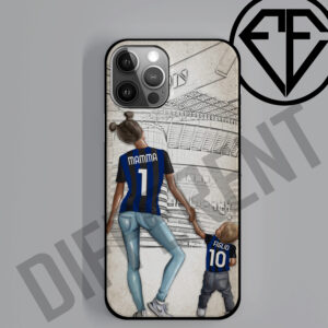 Cover per cellulare tifosi Inter di Madre in figlio con nome e numero