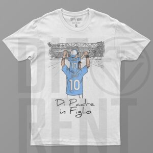 T-shirt tifosi biancocelesti di padre in figlio Personalizzabile