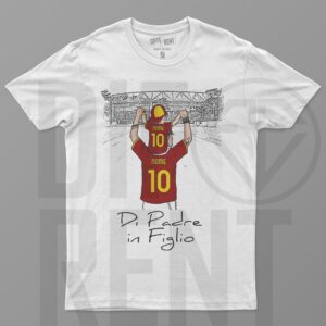 T-shirt tifosi giallorossi di padre in figlio Personalizzabile