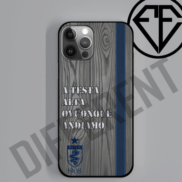 Cover per cellulare tifosi Nerazzurri legno chiaro