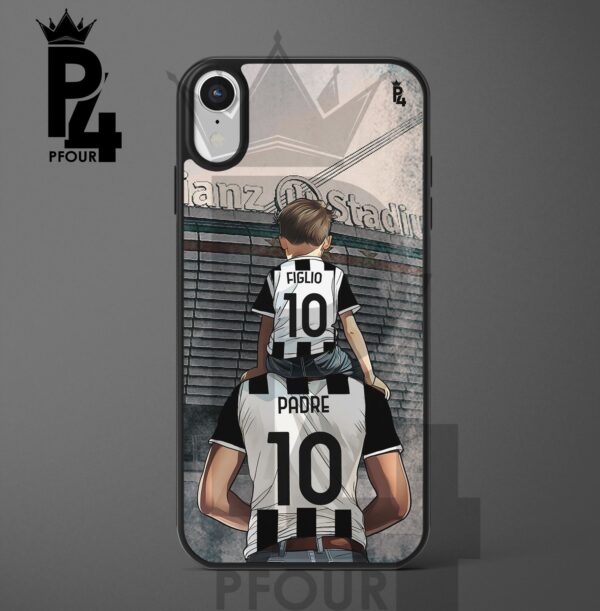 Cover per cellulare tifosi Bianconeri Di Padre in Figlio 24 con nome e numero